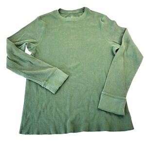 Urban Pipeline Boys L  Thermal Long Sleeve Shirt Waffle Knit Layer Casual Green